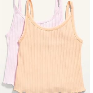 Bundle of 2 Fitted Cropped Rib-Knit Cami Top